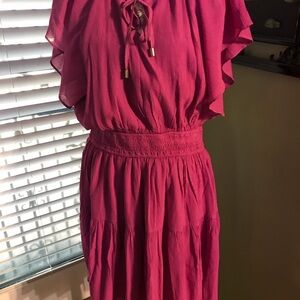 Kori Fuchsia Midi Dress